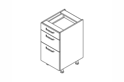 Spodní skříňka KAMMONO F4 F7 F8 DS45/3 se zásuvkami Metalbox