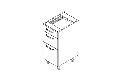 KAMMONO F4 F7 F8 - DS35/3 Dolná skrinka so zásuvkami Metalbox