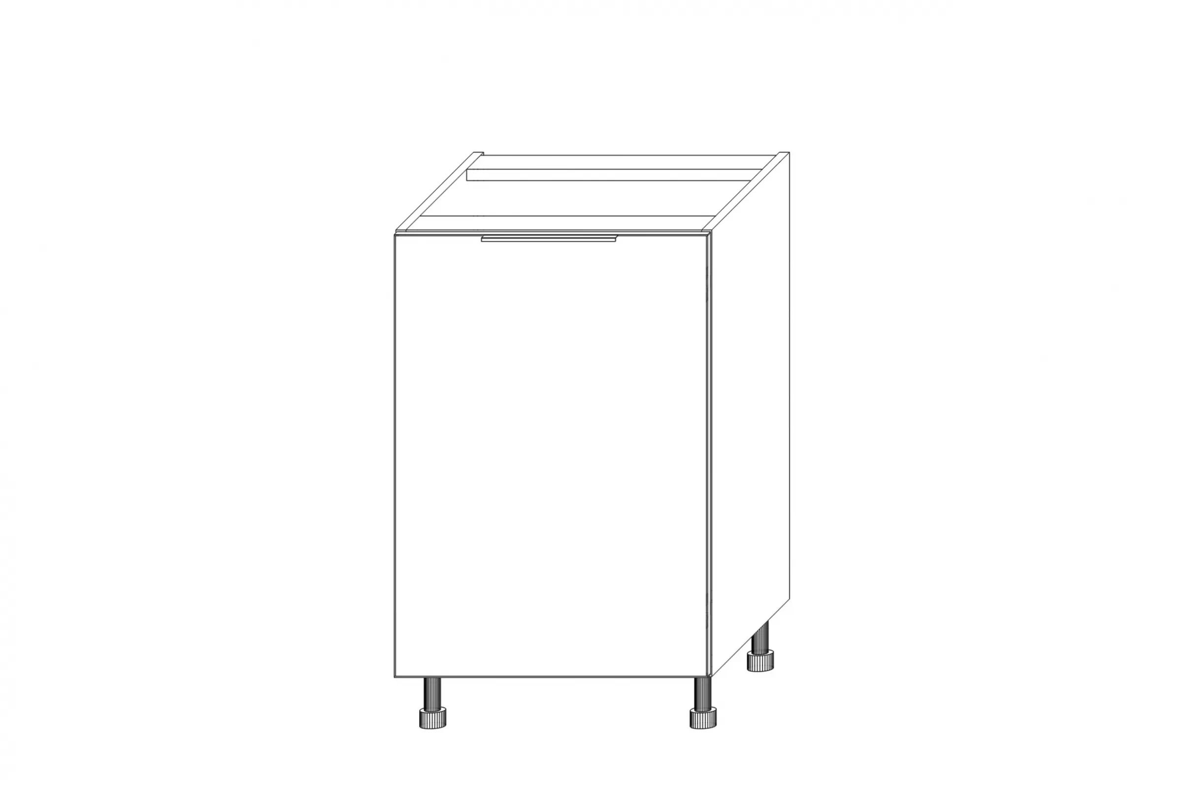 Spodní kuchyňská skříňka KAMMONO K2 D50.1 - jednodveřová skříňka kuchyňská spodní KAMMONO K2 D50.1 jednodveřová