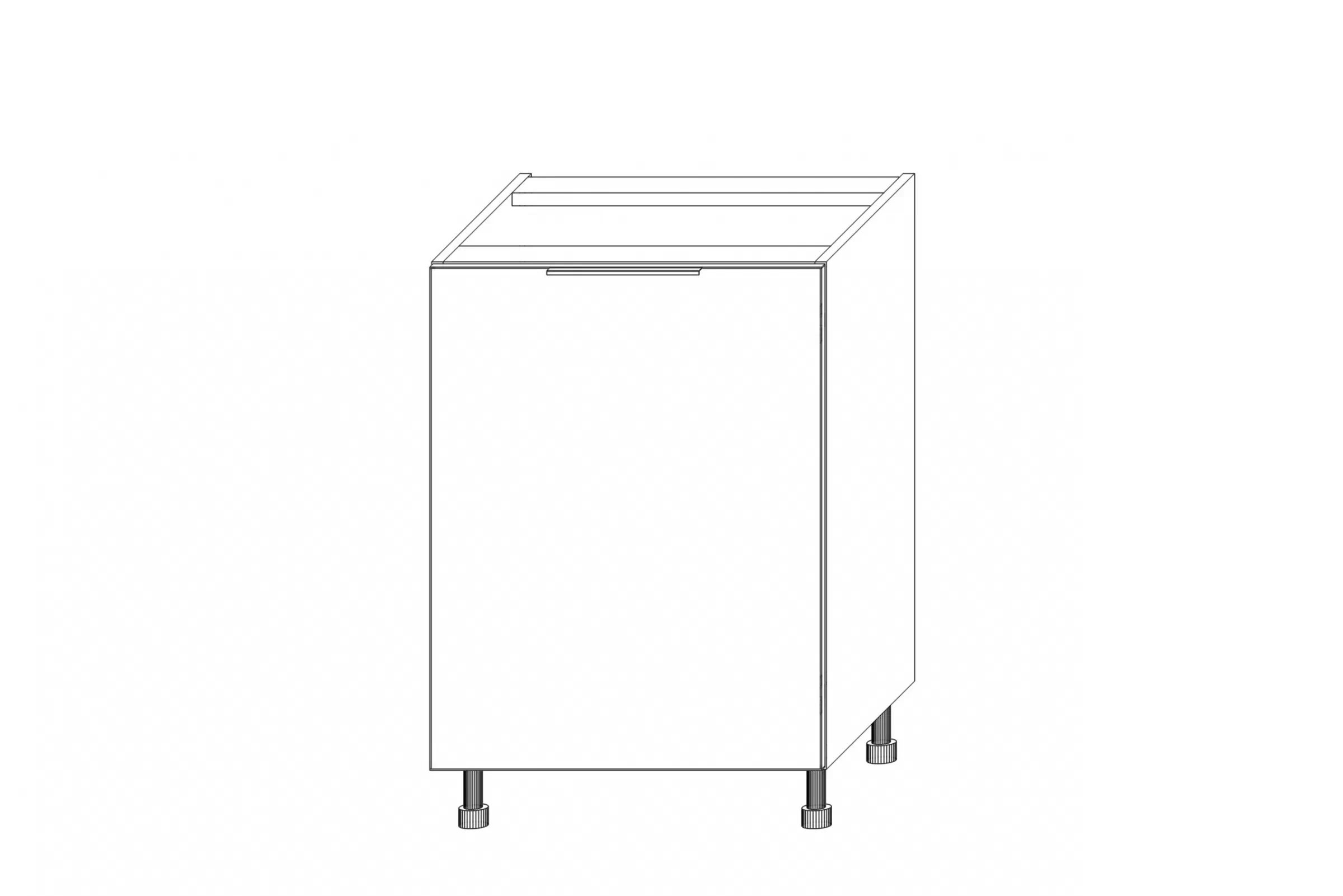 Spodní kuchyňská skříňka Kammono K2 D55.1 jednodveřová skříňka kuchyňská spodní KAMMONO K2 D55.1 jednodveřová