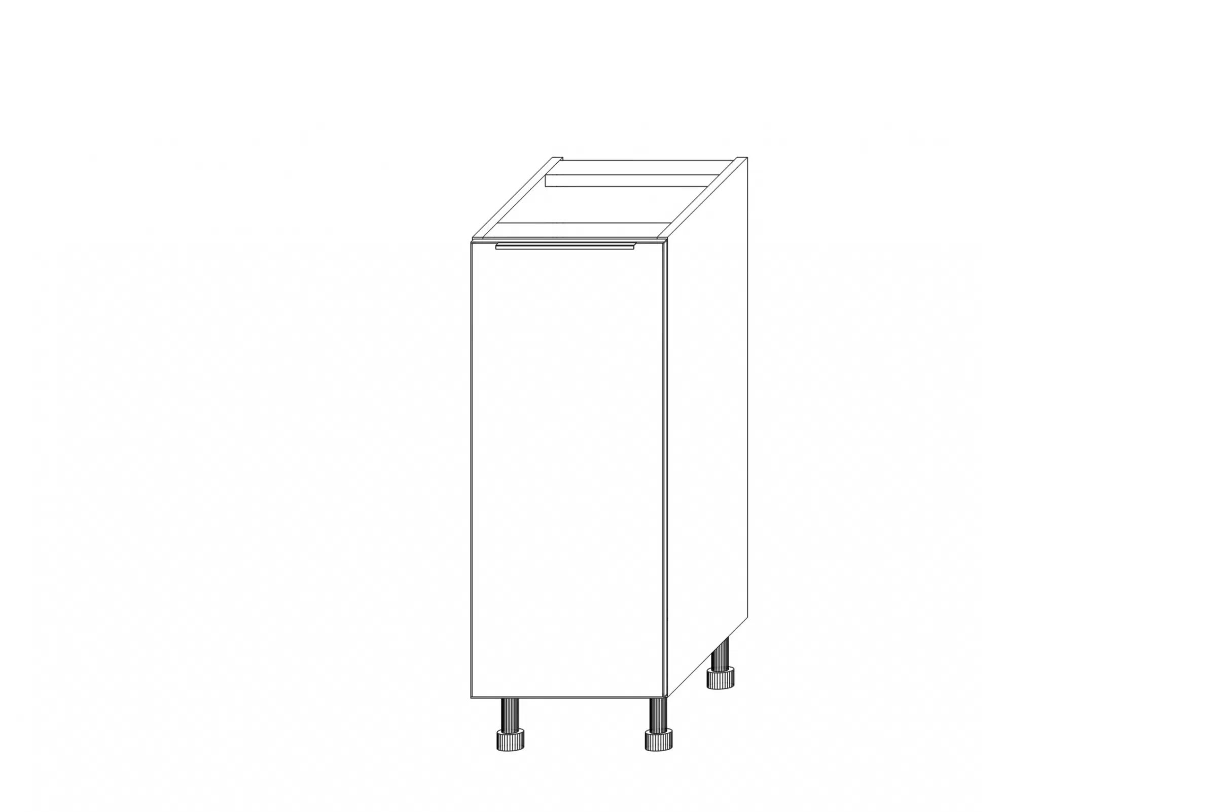 KAMMONO DC30 - dolná skrinka s košíkom cargo - P2 i K2 BLACK Skrinka Kuchynská dolná KAMMONO K2 DC30 s košíkom cargo