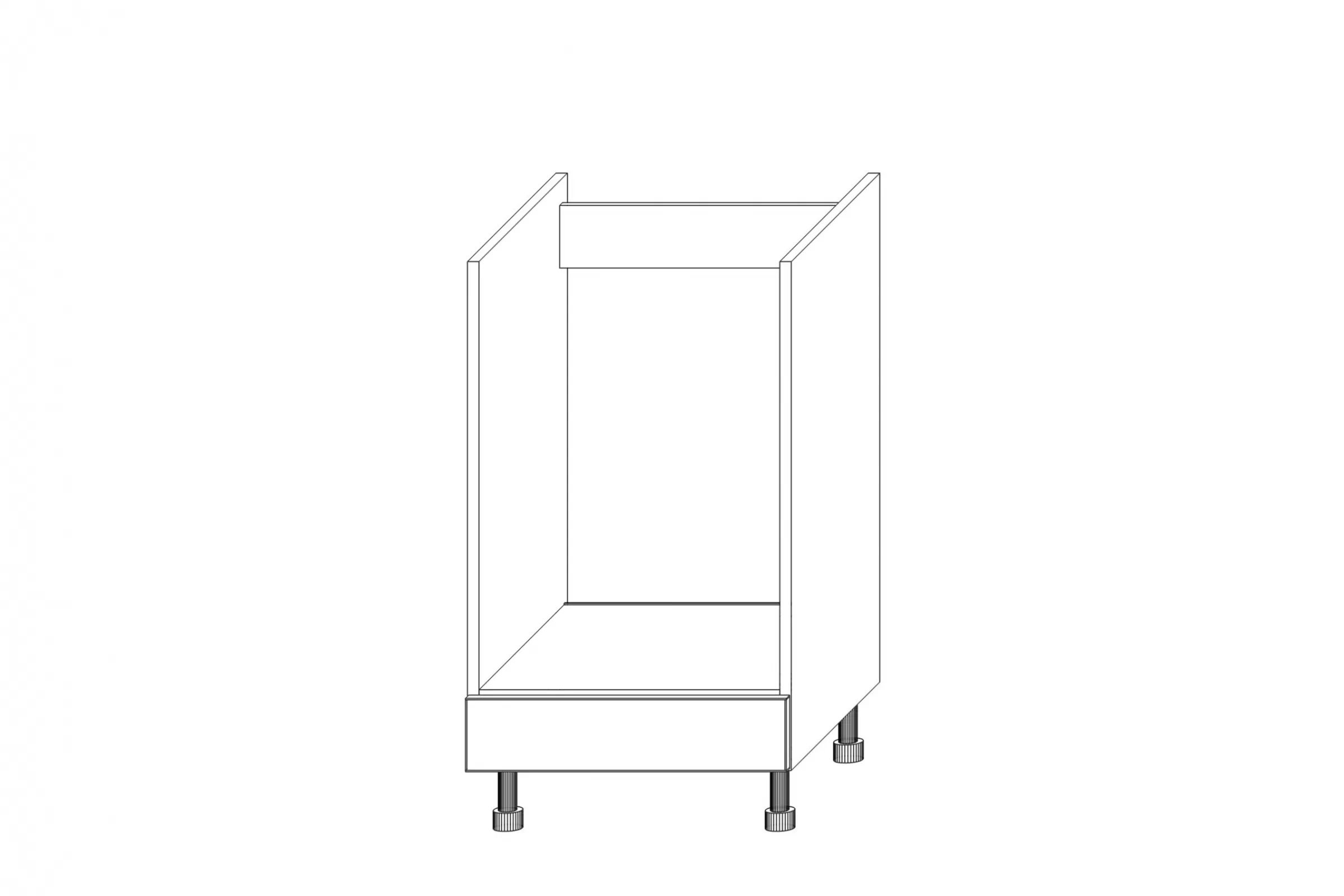 Spodní kuchyňská skříňka Kammono K2 DP45 pro vestavbu varné desky a trouby skříňka kuchyňská spodní KAMMONO K2 DP45 pro zabudowy plyty grzewczej i piekarnika