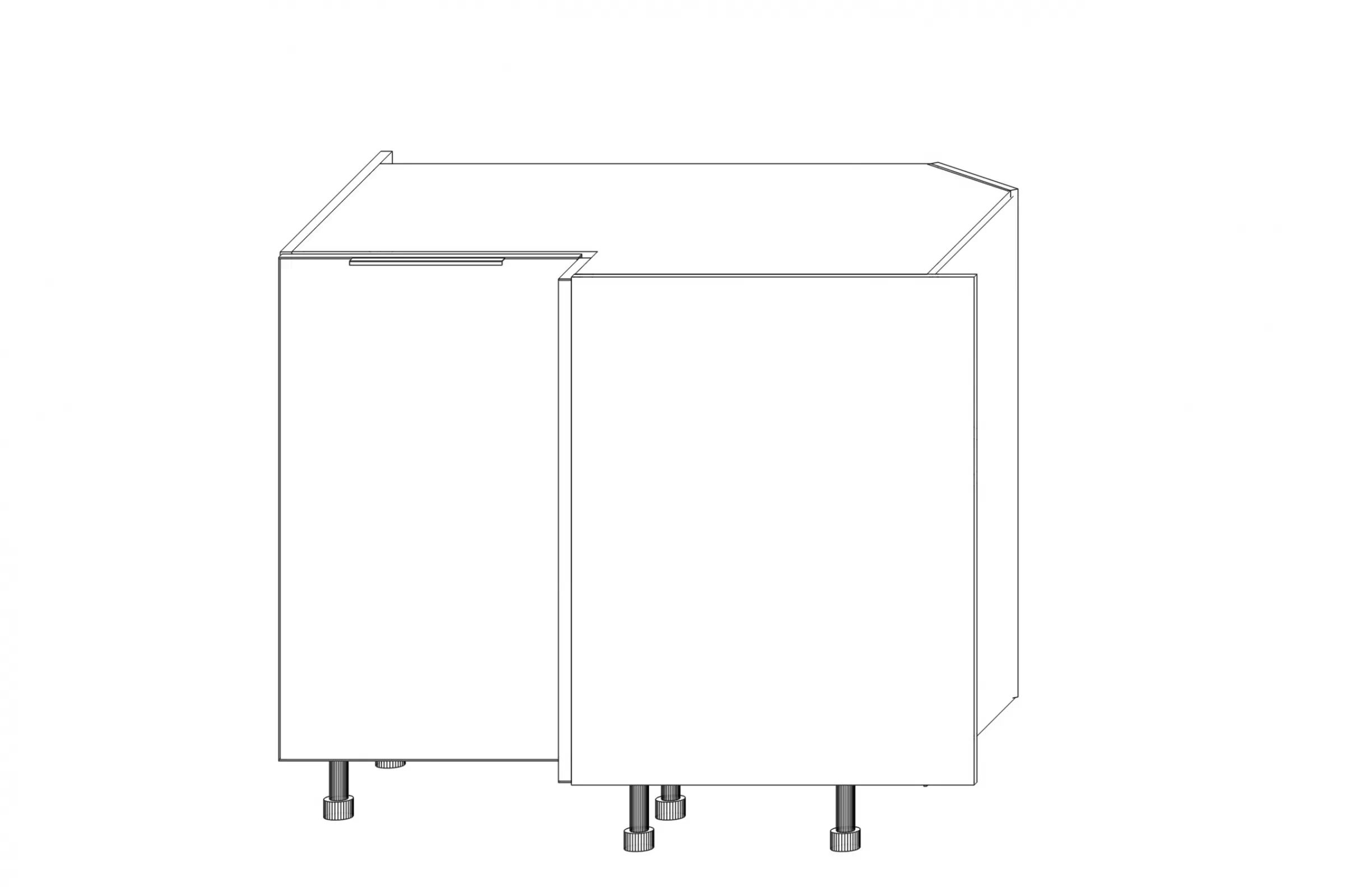 Rohová spodní kuchyňská skříňka Kammono K2 DRP100x70 jednodveřová skříňka kuchyňská spodní KAMMONO K2 DRP100x70 rohová jednodveřová