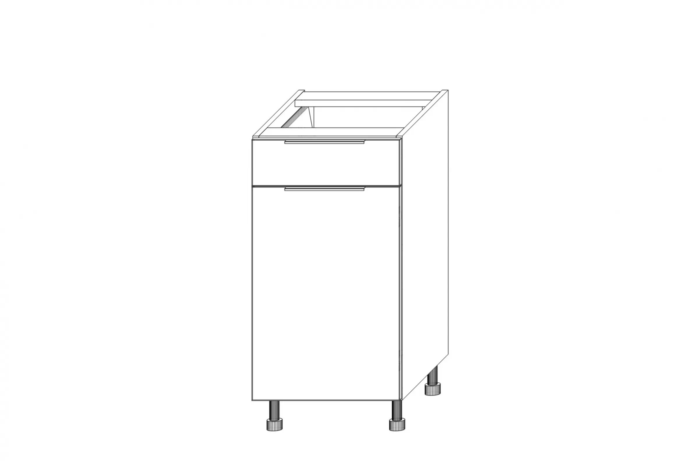 Spodní kuchyňská skříňka Kammono K2 DSS40.1/1 jednodveřová se zásuvkou skříňka kuchyňská spodní KAMMONO K2 DSS40.1/1 jednodveřová z szuflada