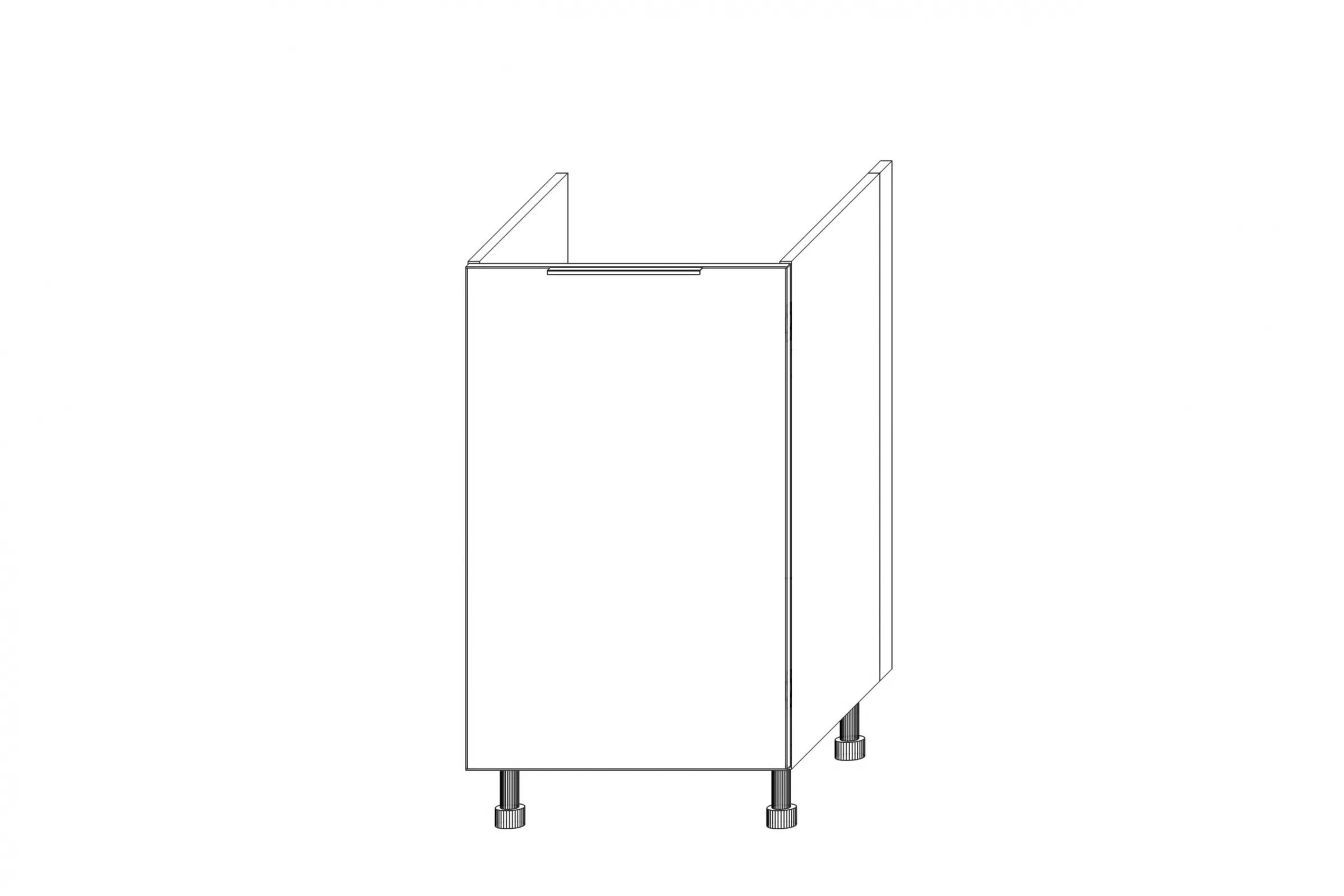 KAMMONO DZ45.1 - dolná skrinka drezová skrinka - P2 i K2 BLACK Skrinka Kuchynská dolná KAMMONO K2 DZ45.1 jednodverová pod zabudowe zlewu