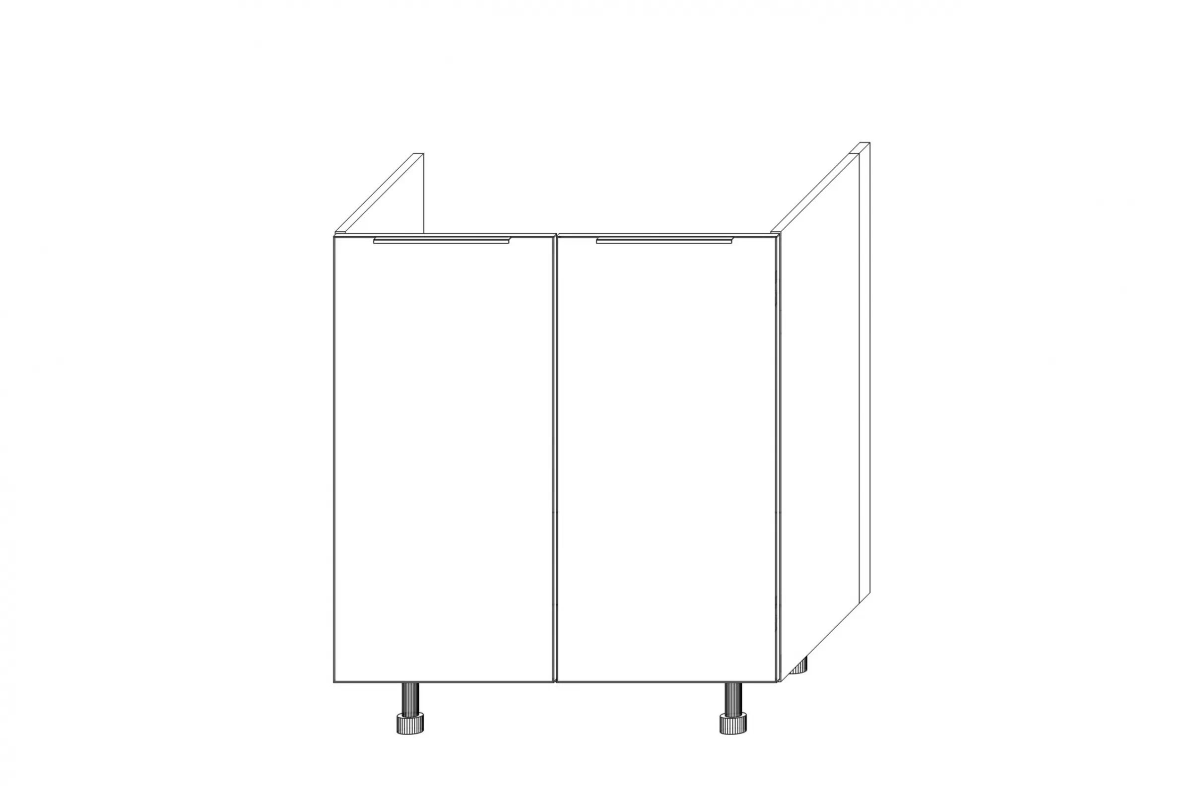 Spodní kuchyňská skříňka Kammono K2 DZ70 dvoudveřová pro vestavbu dřezu skříňka kuchyňská spodní KAMMONO K2 DZ70 dvoudveřová pod zabudowe zlewu