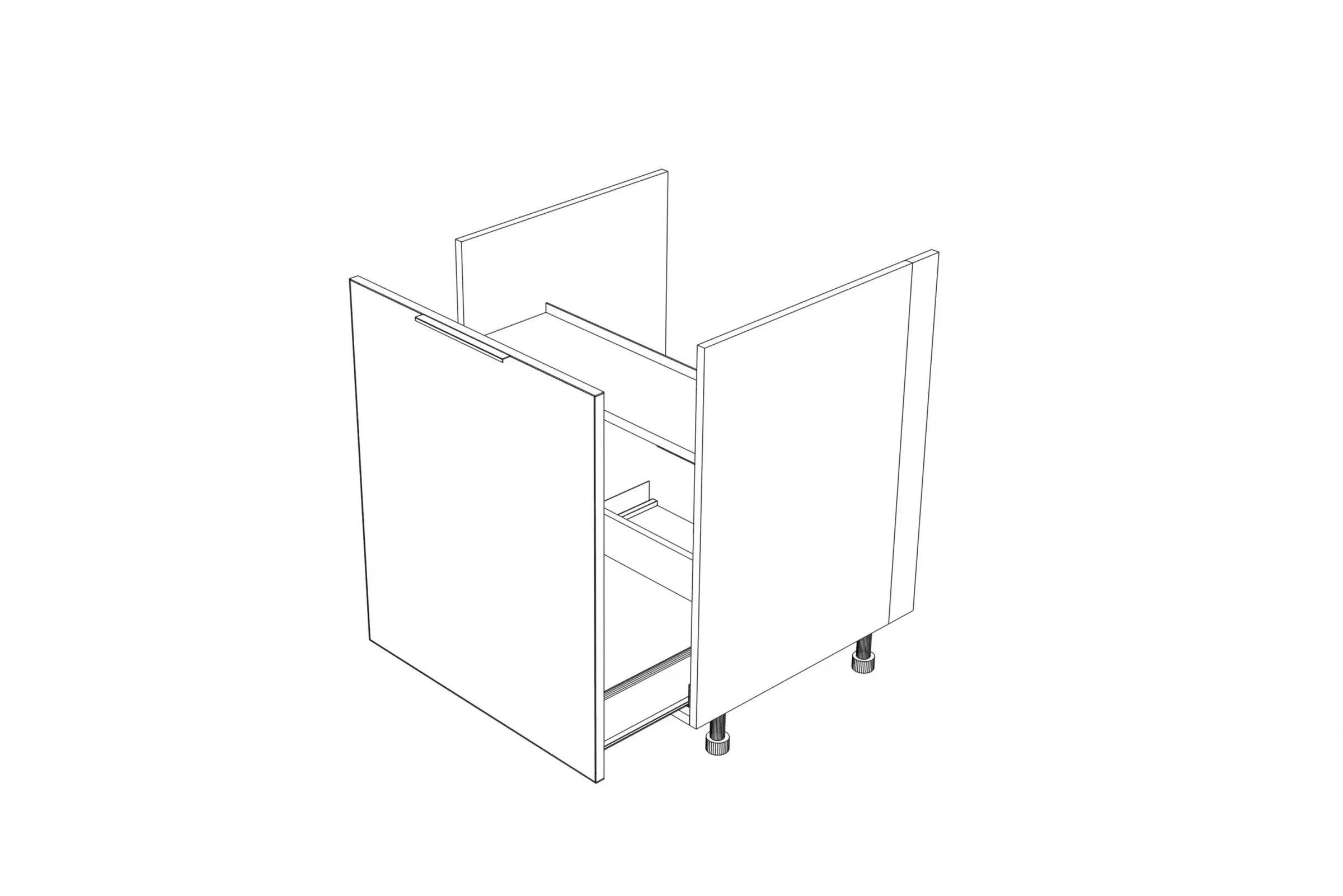 Spodní kuchyňská skříňka Kammono K2 DZCSS80 se zásuvkou pro vestavbu dřezu skříňka kuchyňská spodní KAMMONO K2 DZCSS80 z szuflada pod zabudowe zlewu