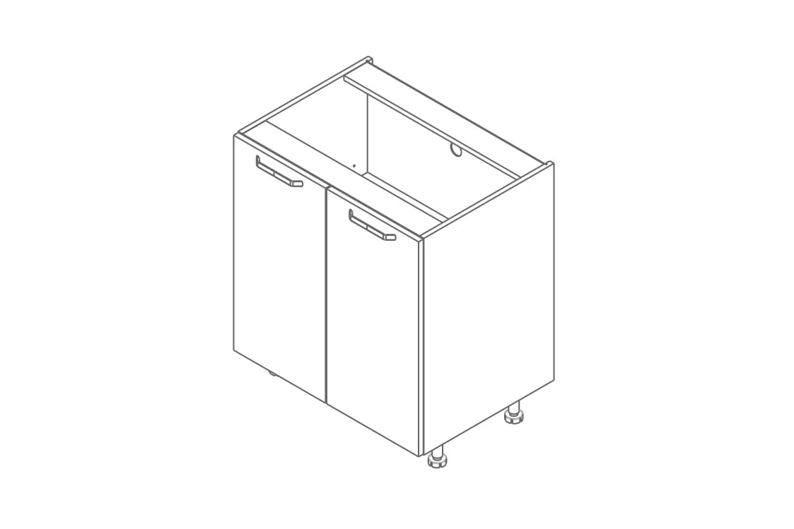 KAMMONO P2 D70 - Skrinka dolná Kuchynská dvojdverová Skrinka Kuchynská dolná KAMMONO P2 D70 dvojdverová