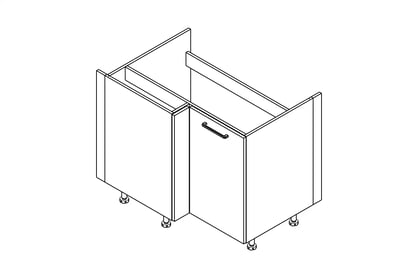 skříňka kuchyňská spodní KAMMONO P2 DRZ100x70 rohová pod zabudowe zlewu