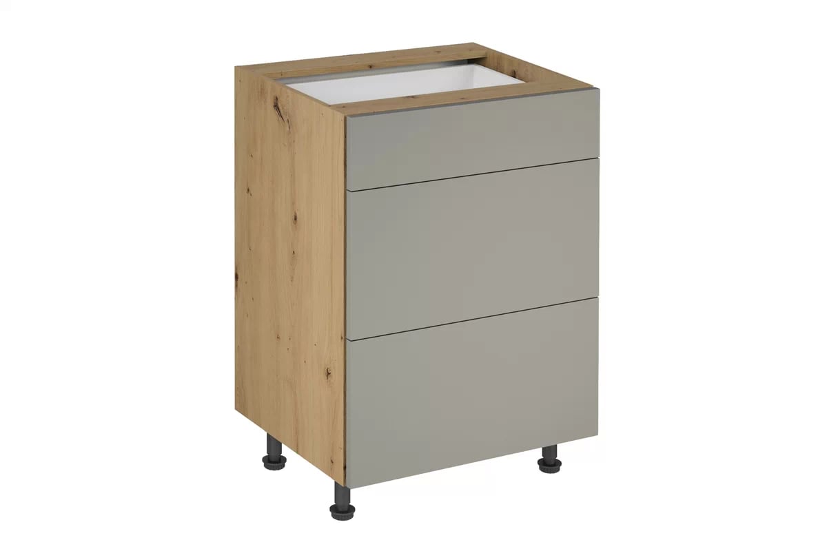 Skrinka Kuchynská dolná Langen D60S3 s tromi zásuvkami - beige Skrinka Kuchynská dolná Langen D60S3 s tromi zásuvkami - beige