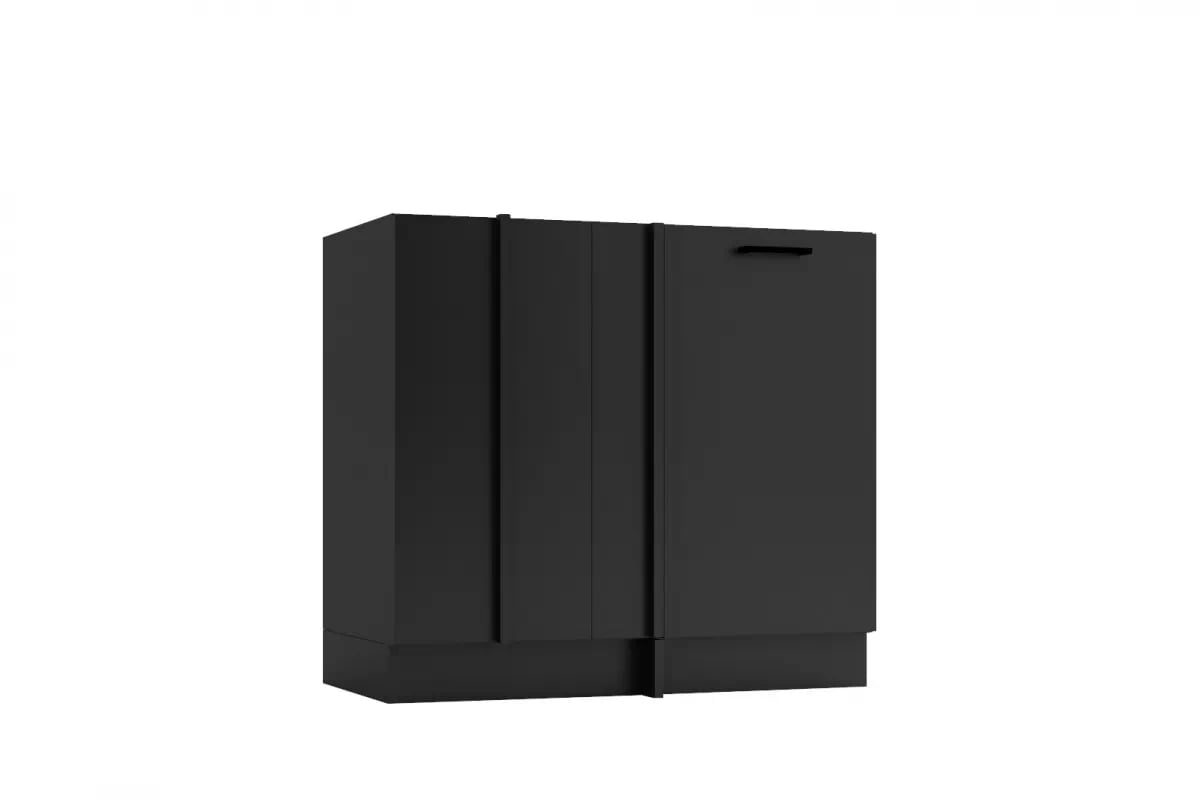 Dolní rohová kuchyňská skříňka Anika DNP jednodveřová – grafit Skříňka kuchyňská spodní rohová Anika DNP - grafit / grafit