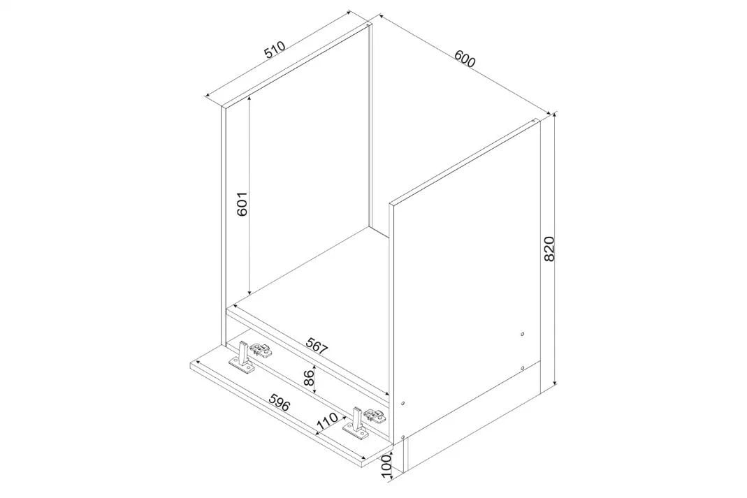 Skrinka Kuchynská na vstavanú rúru Sonja DK60 - Béžová Pieskový Skrinka Kuchynská dolná Sonja DK60 pre vstavanu ruru - Béžová Pieskový