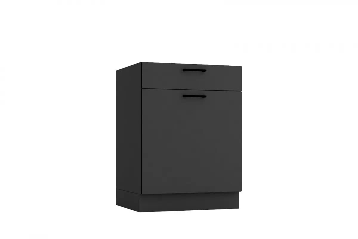 Dolná skrinka Anika D60 S1 jednodverová so zásuvkou – grafit Skrinka Kuchynská jednodverová z szuflada Anika D60 S1 - grafit / grafit