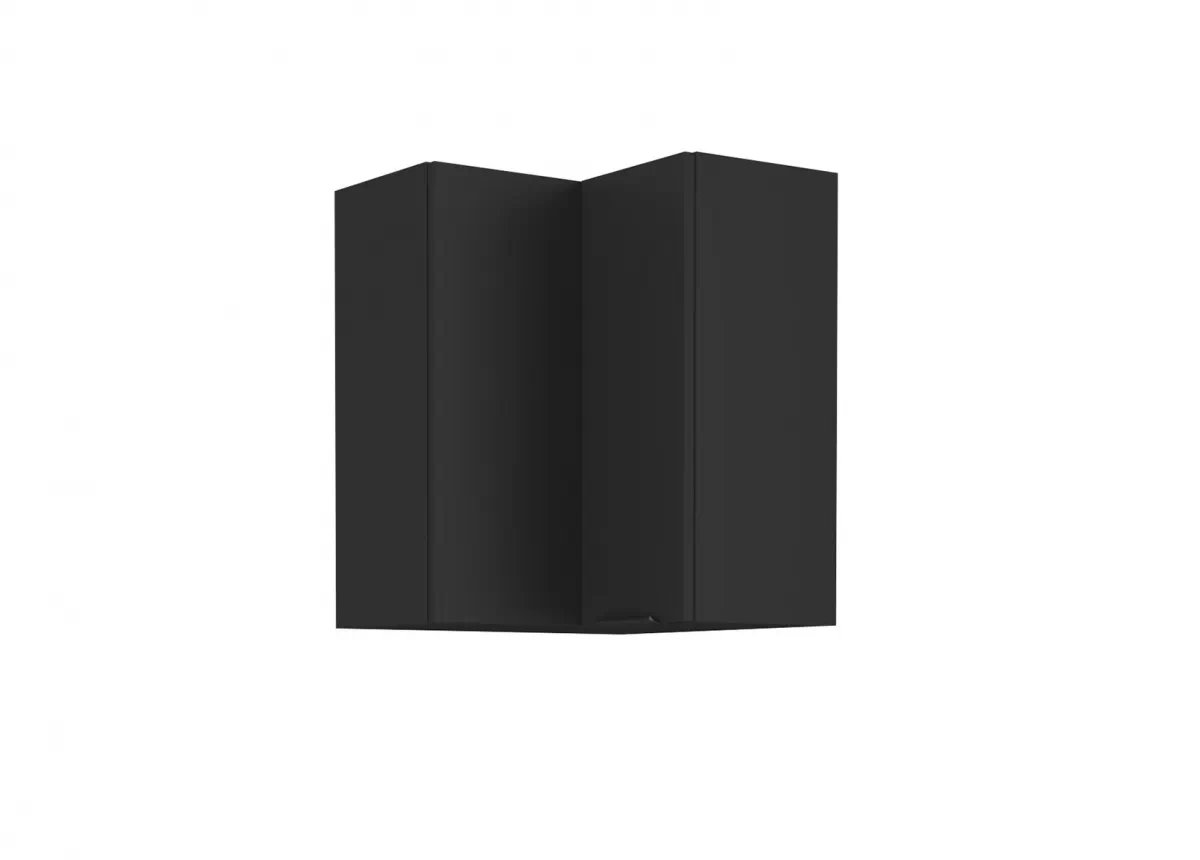 Závěsná rohová kuchyňská skříňka Armonza 60x60 GN-72 dvoudveřová - černý mat skříňka kuchyňská závěsná Armonza 60x60 GN-72 rohová dvoudveřová - černá mat