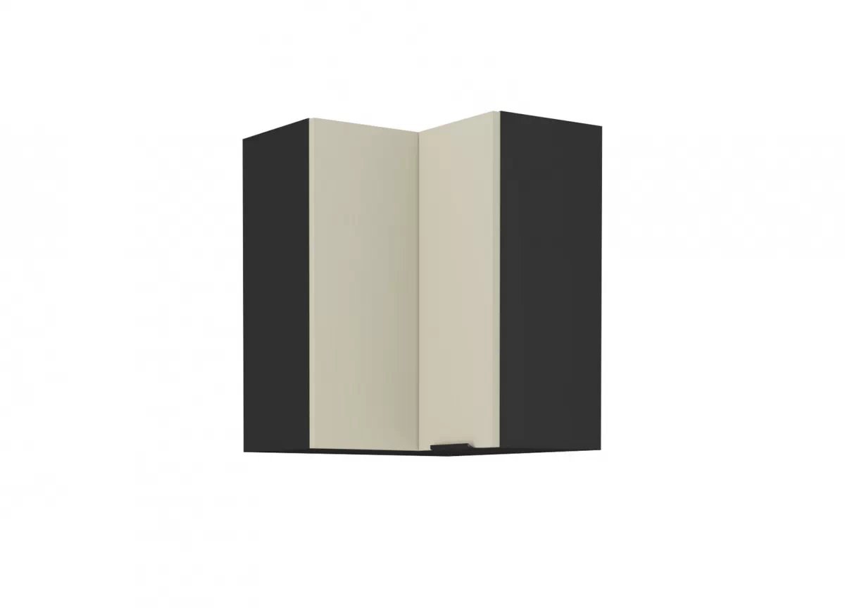 Závěsná rohová kuchyňská skříňka Armonza 60x60 GN-72 dvoudveřová - kašmír skříňka kuchyňská závěsná Armonza 60x60 GN-72 rohová dvoudveřová - kašmír