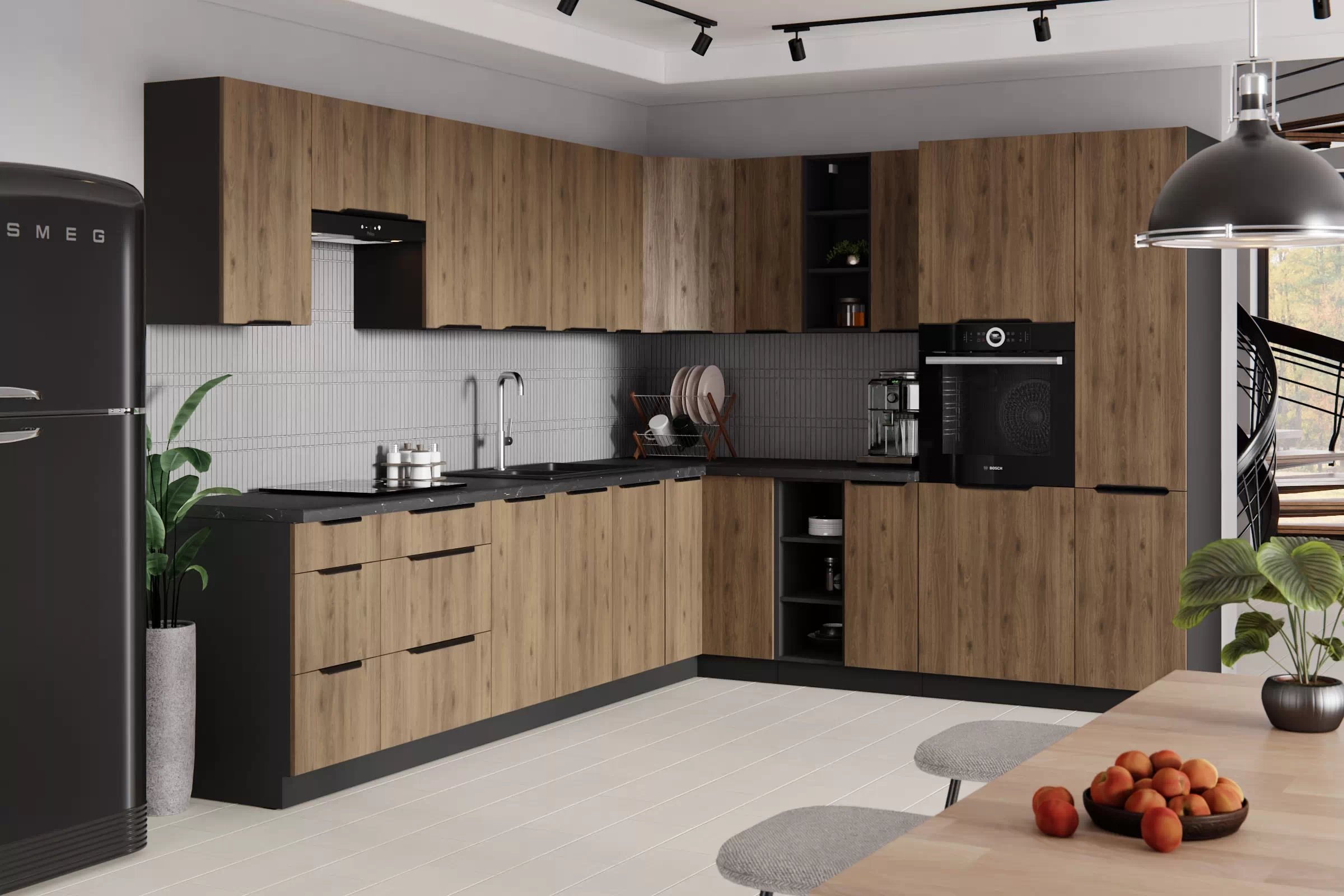 Závěsná kuchyňská skříňka Armonza 80 GU-36 nízká - ořech skříňka kuchyňská závěsná Armonza 80 GU-36 nízká - ořech