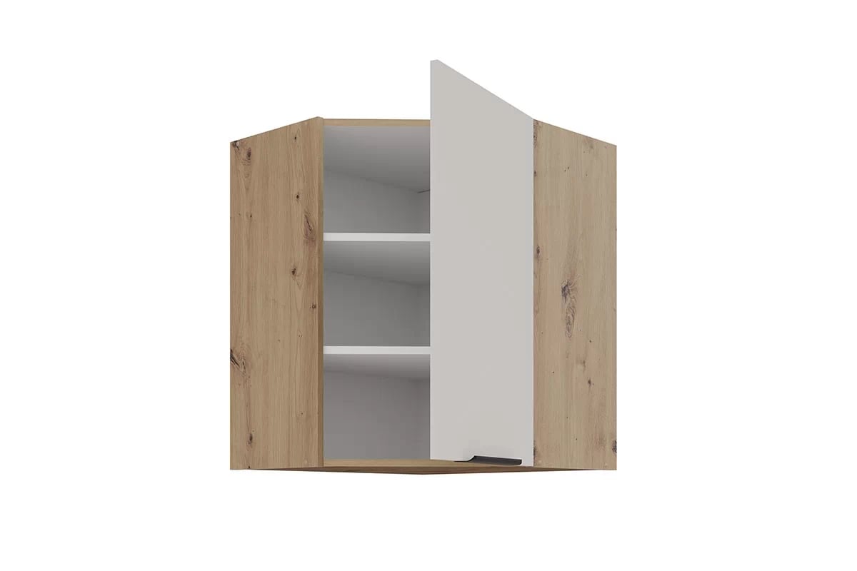 Kuchyňská horní rohová skříňka Arvani 60x60 GN-72 jednodveřová - kašmír / dub artisan skříňka kuchyňská závěsná Arvani 60x60 GN-72 rohová jednodveřová - kašmír / dub artisan