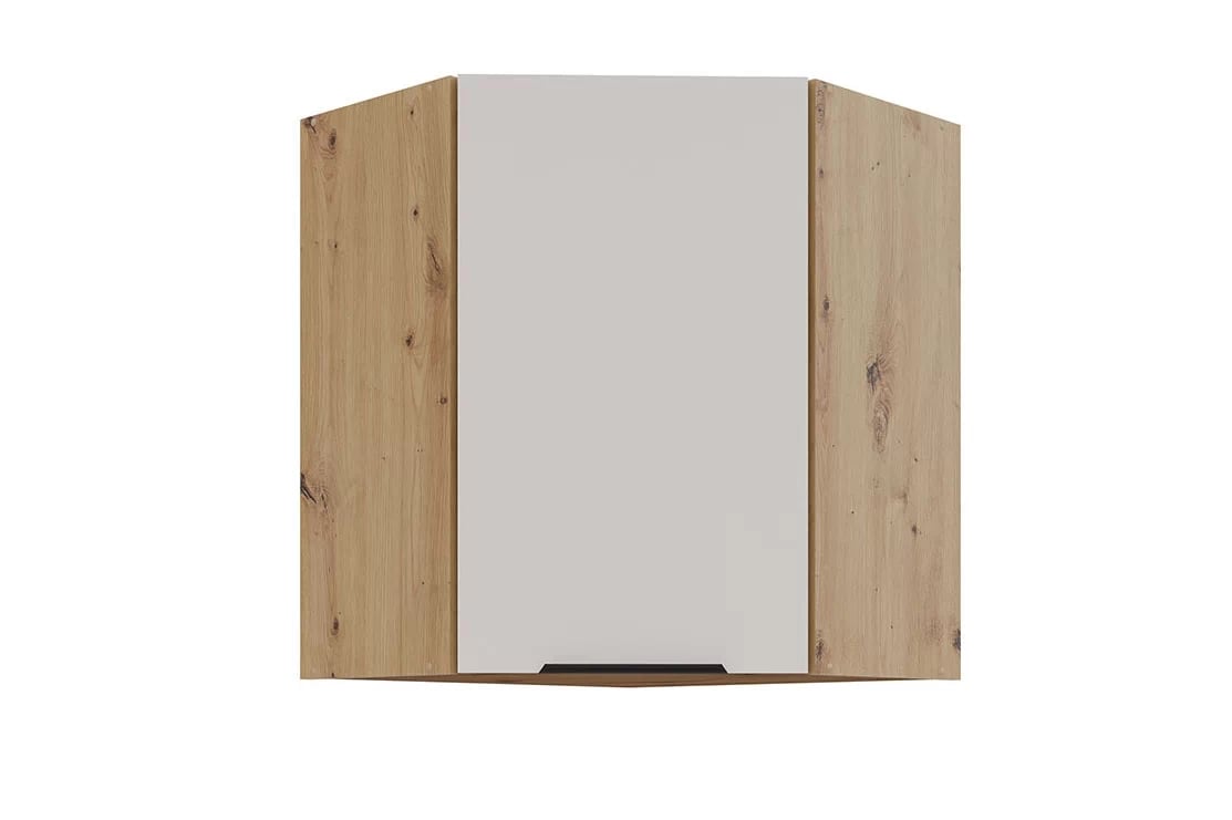 Kuchyňská horní rohová skříňka Arvani 60x60 GN-72 jednodveřová - kašmír / dub artisan skříňka kuchyňská závěsná Arvani 60x60 GN-72 rohová jednodveřová - kašmír / dub artisan