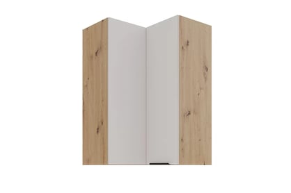 Kuchyňská horní rohová skříňka Arvani 60x60 GN-90 dvoudveřová - kašmír / dub artisan