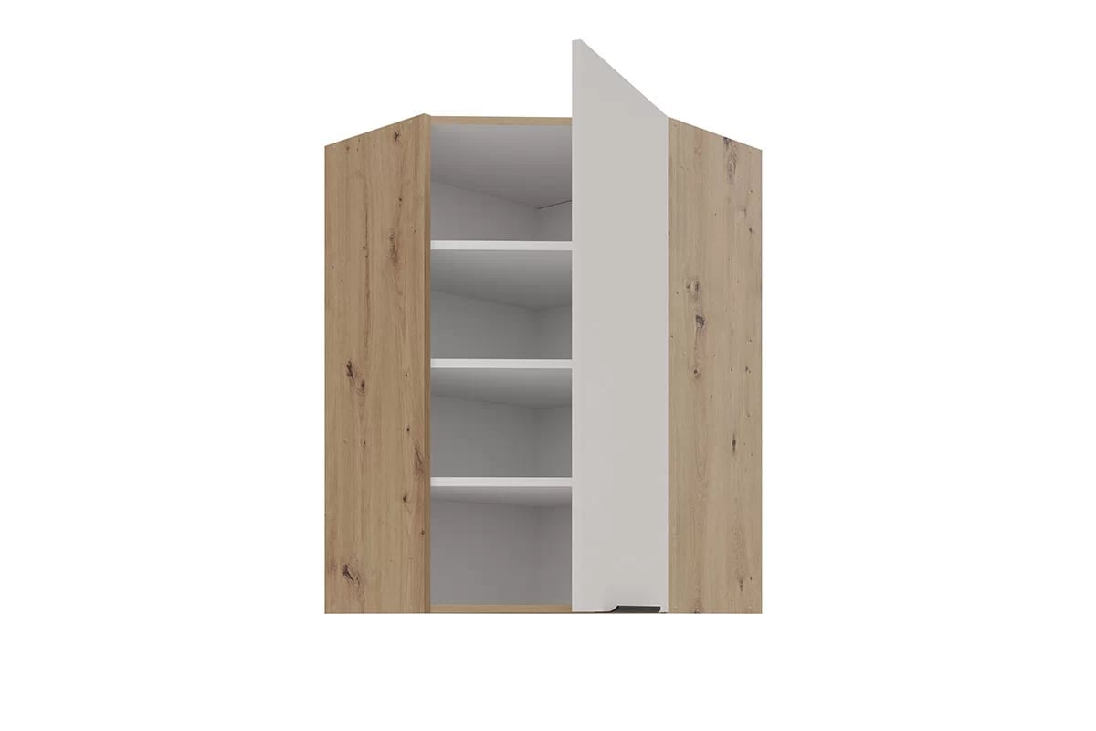 Kuchyňská horní rohová skříňka Arvani 60x60 GN-90 jednodveřová - kašmír / dub artisan skříňka kuchyňská závěsná Arvani 60x60 GN-90 rohová jednodveřová - kašmír / dub artisan