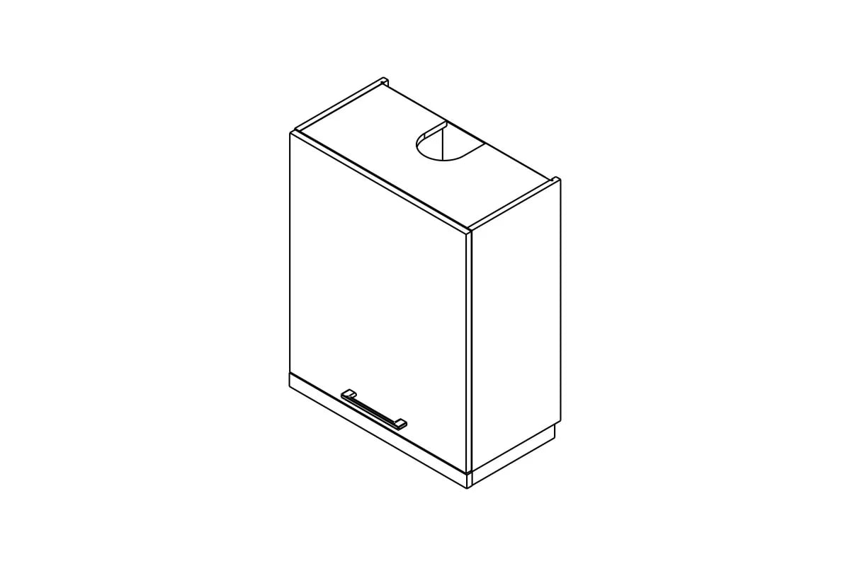 Horní kuchyňská skříňka Kammono F W60.1/P – digestořová pro plynovou desku skříňka kuchyňská závěsná Kammono F W60.1/P digestořová pro zabudowy nad plyta gazowa