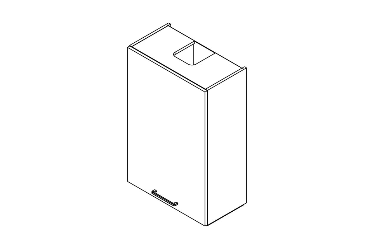 Horní kuchyňská skříňka Kammono F WP3B60.1/90 – digestořová pro indukční desku skříňka kuchyňská závěsná Kammono F WP3B60.1/90 digestořová pro zabudowy nad plyta indukcyjna