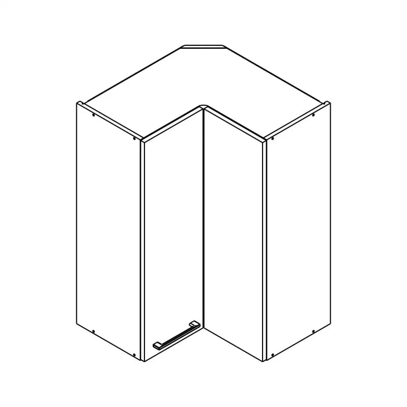 Rohová horní kuchyňská skříňka Kammono F WRP60/90 – dvoudveřová skříňka kuchyňská závěsná Kammono F WRP60/90 dvoudveřová rohová