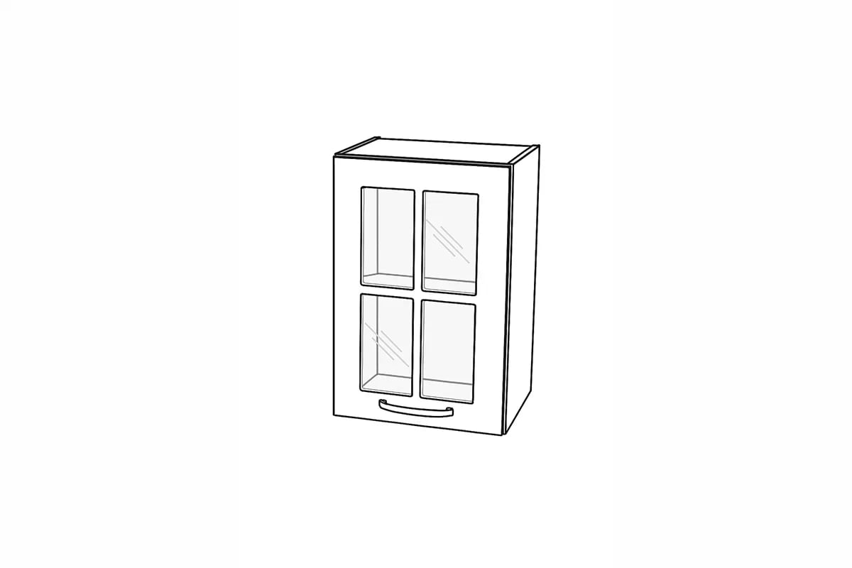 Závesná kuchynská skrinka Kammono F WW40.1/61 jednodverová so sklom Skrinka Kuchynská závesná Kammono F WW40.1/61 jednodverová s presklením