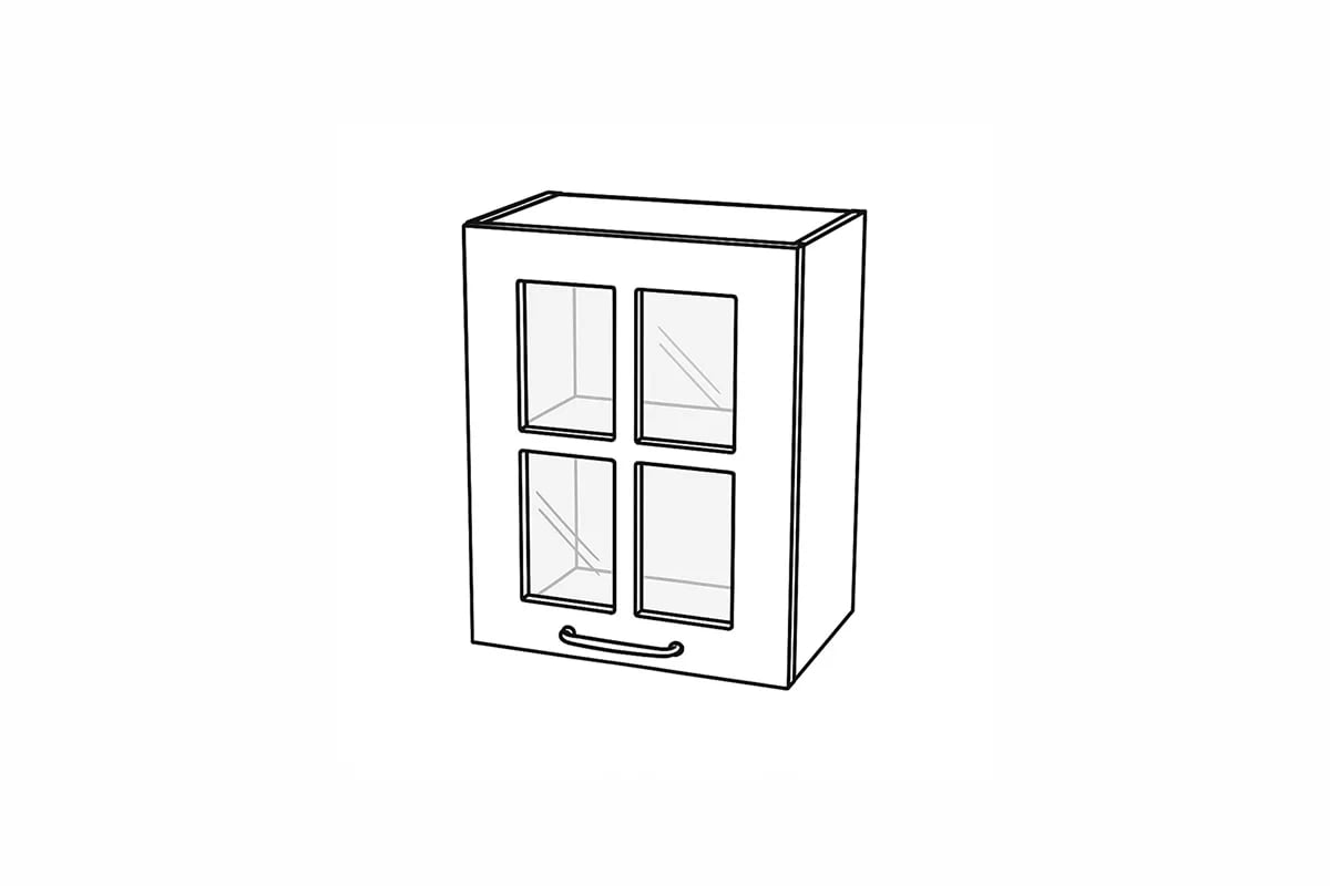 Závesná kuchynská skrinka Kammono F WW50.1/61 jednodverová so sklom Skrinka Kuchynská závesná Kammono F WW50.1/61 jednodverová s presklením