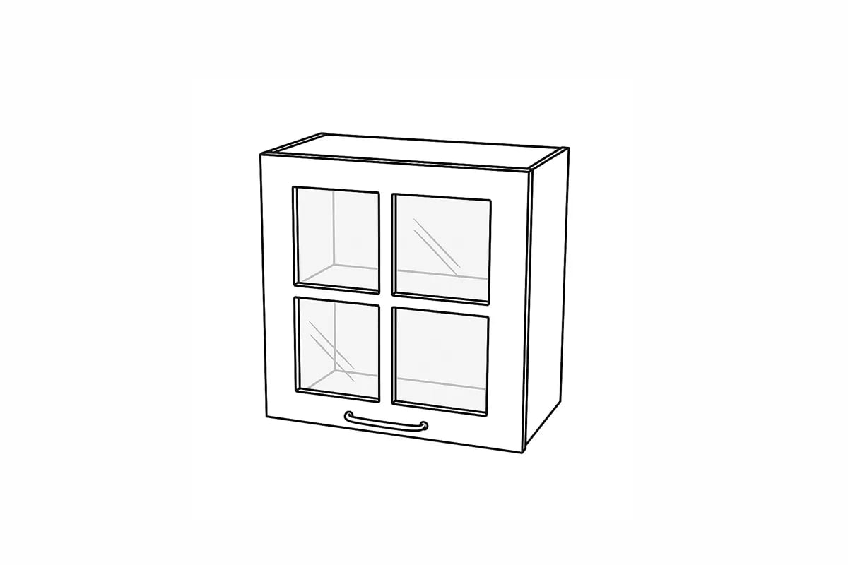Závesná kuchynská skrinka Kammono F WW60.1/61 jednodverová so sklom Skrinka Kuchynská závesná Kammono F WW60.1/61 jednodverová s presklením