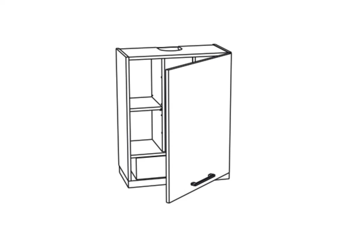Závěsná kuchyňská digestořová skříňka Kammono F11 W60.1/P1 nad plynovou varnou desku Skříňka kuchyňská závěsná Kammono F11 W60.1/P1 digestořová do zabudowy nad plyta gazowa