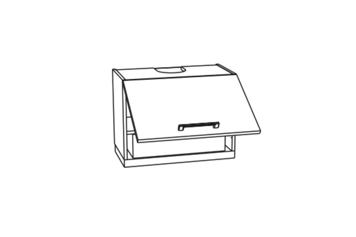 Závěsná kuchyňská digestořová skříňka Kammono F11 WO60/42P1 nad plynovou varnou desku Skříňka kuchyňská závěsná Kammono F11 WO60/42P1 digestořová do zabudowy nad plyta gazowa