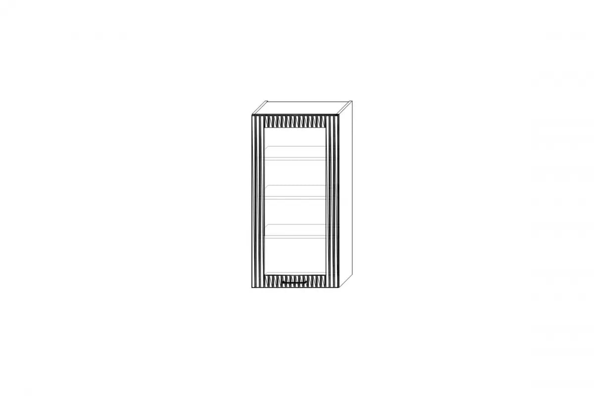 Závěsná kuchyňská skříňka Kammono F11 WW50.1/100 jednodveřová se sklem Skříňka kuchyňská závěsná Kammono F11 WW50.1/100 jednodveřová z przeszkleniem