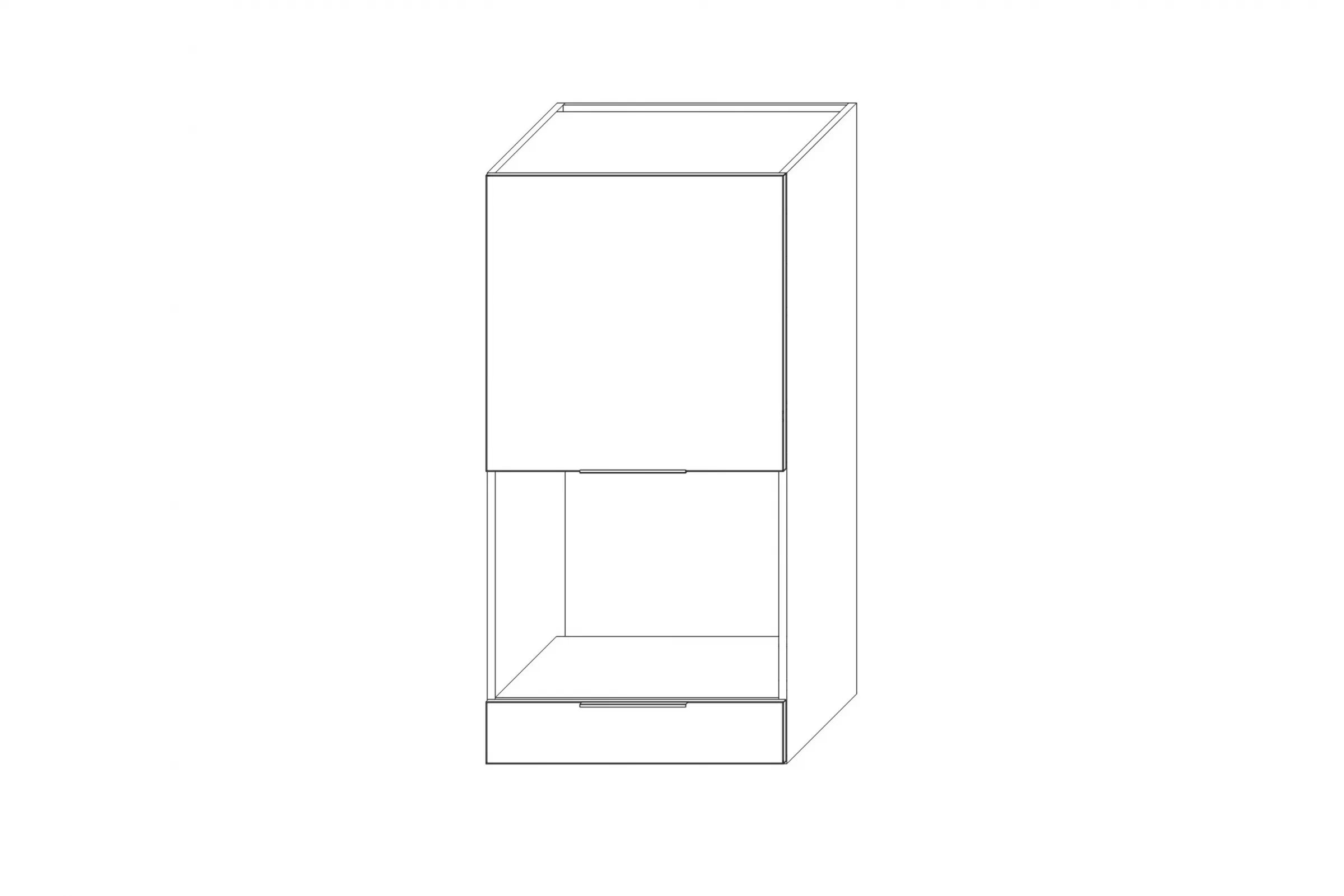KAMMONO K2 BLACK NWPD60.1SS/61 - skrinka pre vstavanú rúru určená nad umývačku Skrinka Kuchynská závesná KAMMONO K2 NWPD60.1SS/61 nad zmywarke pre vstavanu ruru