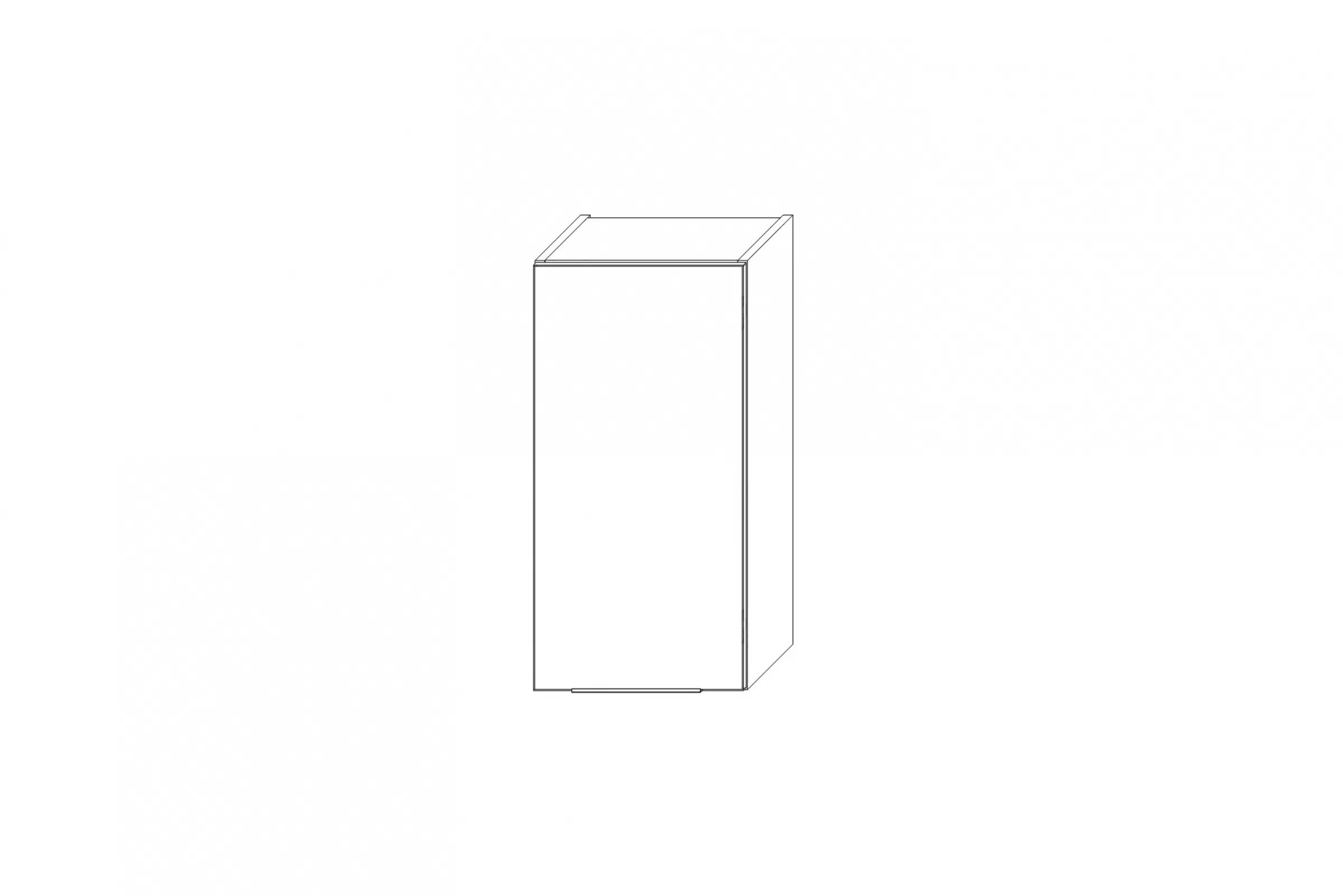 KAMMONO W35.1/71 - závesná skrinka - P2 i K2 BLACK Skrinka Kuchynská závesná Kammono K2 W35.1/71 jednodverová