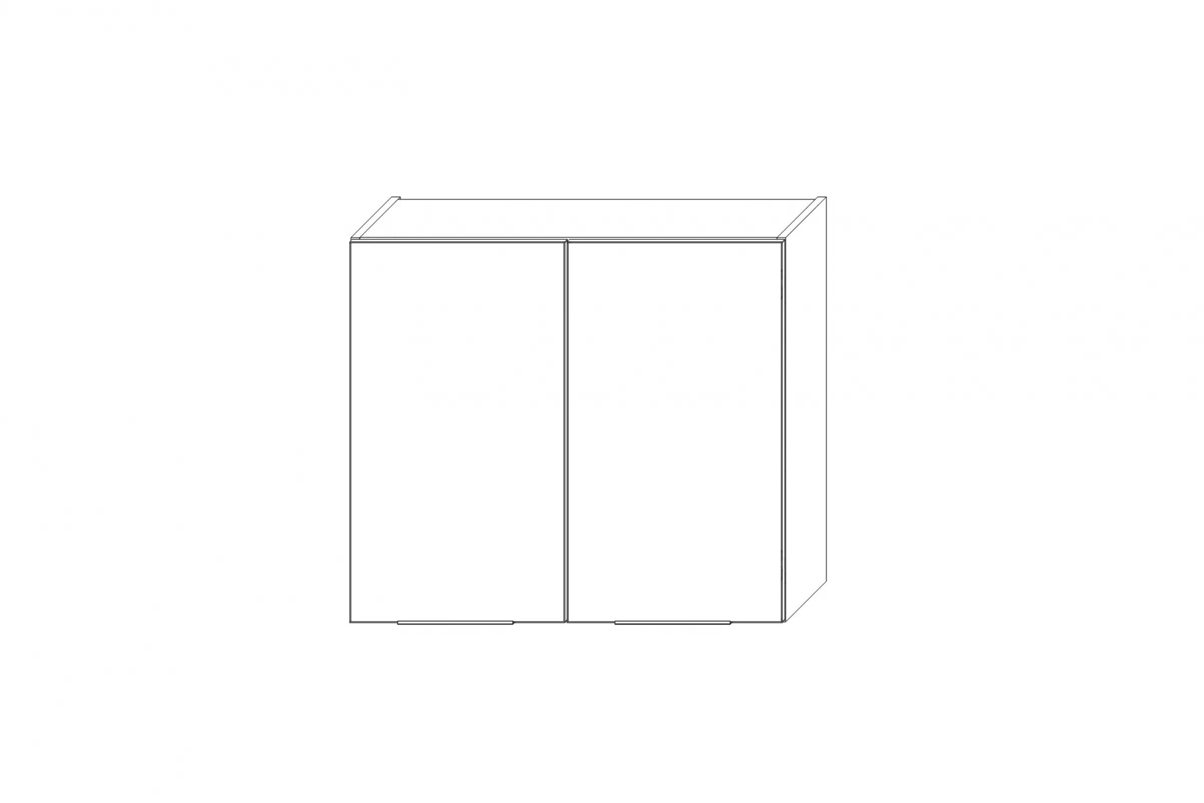 Horní kuchyňská skříňka Kammono K2 W80/90 dvoudveřová skříňka kuchyňská závěsná Kammono K2 W80/90 dvoudveřová