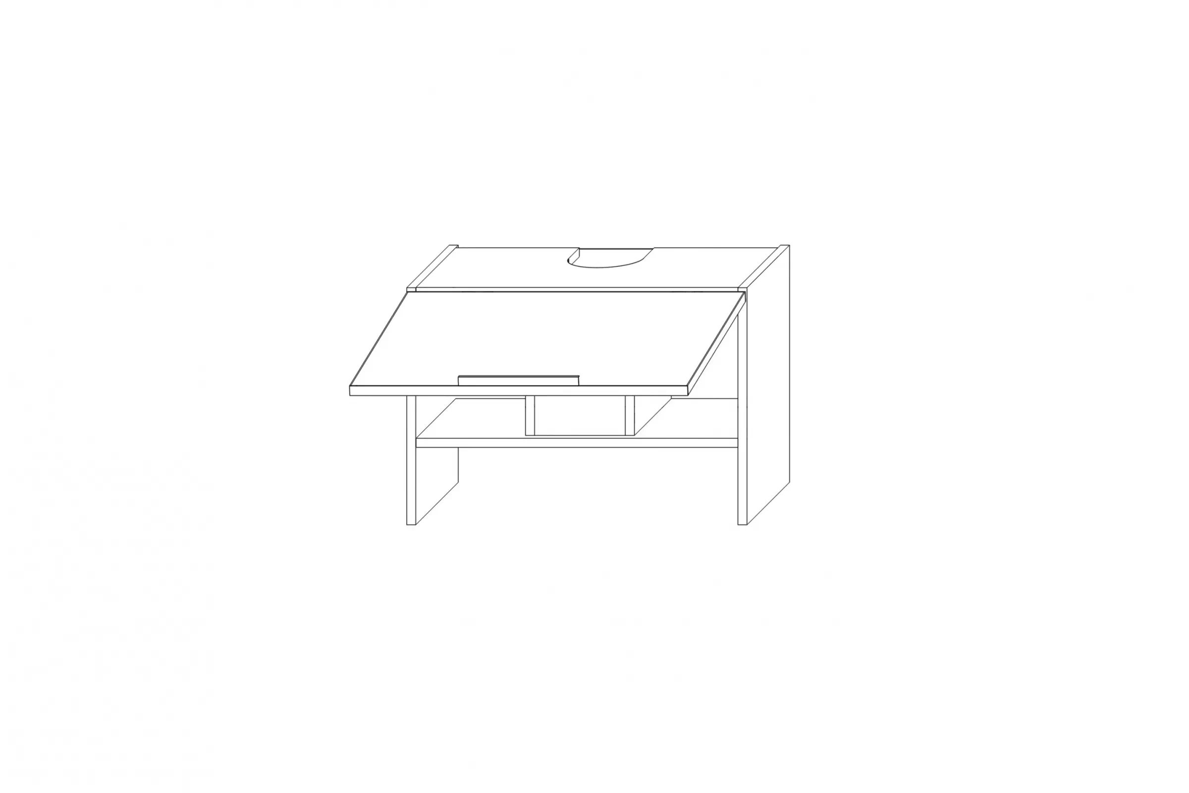 Horní kuchyňská skříňka Kammono K2 WO60/42P digestořová pro vestavbu nad plynovou varnou desku skříňka kuchyňská závěsná Kammono K2 WO60/42P digestořová pro zabudowy nad plyta gazowa 