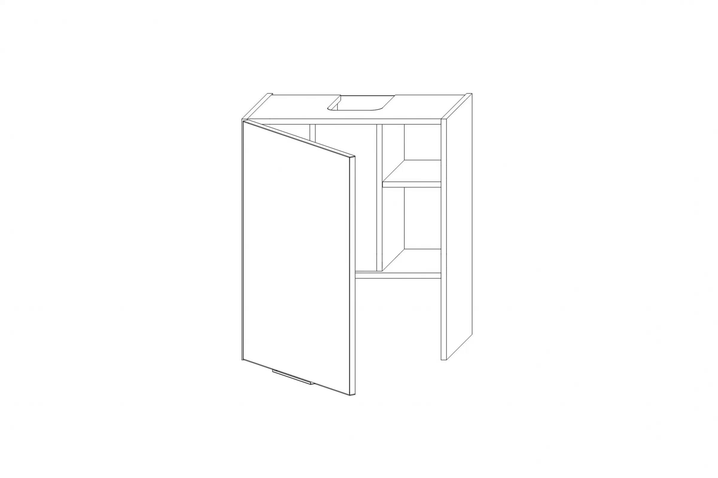 Horní kuchyňská skříňka Kammono K2 WP3B60.1/71 digestořová pro vestavbu nad indukční varnou desku skříňka kuchyňská závěsná Kammono K2 WP3B60.1/71 digestořová pro zabudowy nad plyta indukcyjna