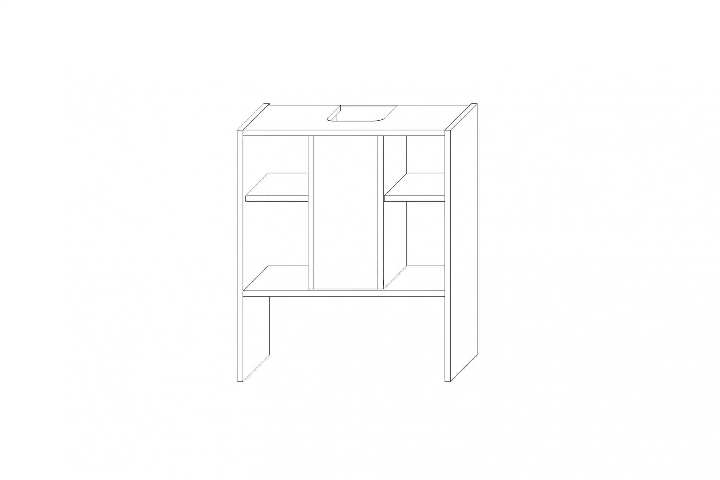 Horní kuchyňská skříňka Kammono K2 WP3B60.1/71 digestořová pro vestavbu nad indukční varnou desku skříňka kuchyňská závěsná Kammono K2 WP3B60.1/71 digestořová pro zabudowy nad plyta indukcyjna