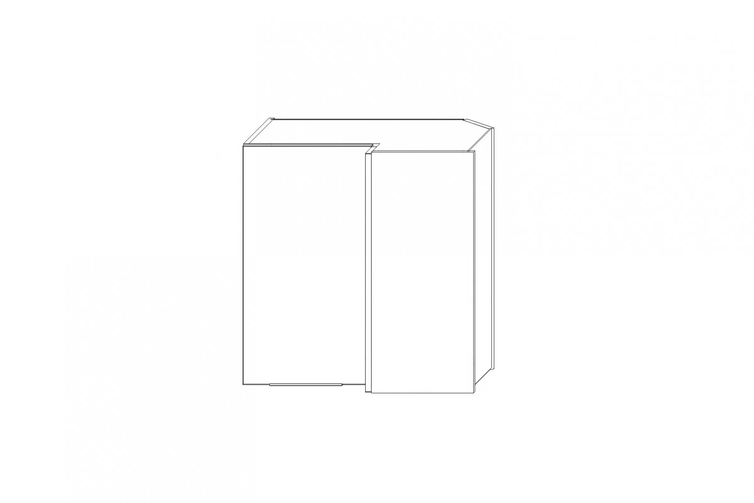 KAMMONO WRP70x40/71 - závesná skrinka rohová - P2 i K2 BLACK Skrinka Kuchynská závesná Kammono K2 WRP70x40/71 jednodverová rohová