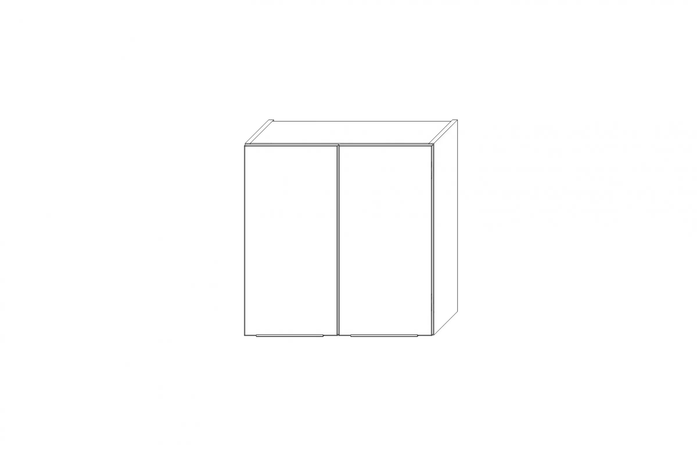 KAMMONO WS60/61 - závesná skrinka s odkvapkávačom - P2 i K2 BLACK Skrinka Kuchynská závesná Kammono K2 WS60/61 dvojdverová z suszarka do naczyn