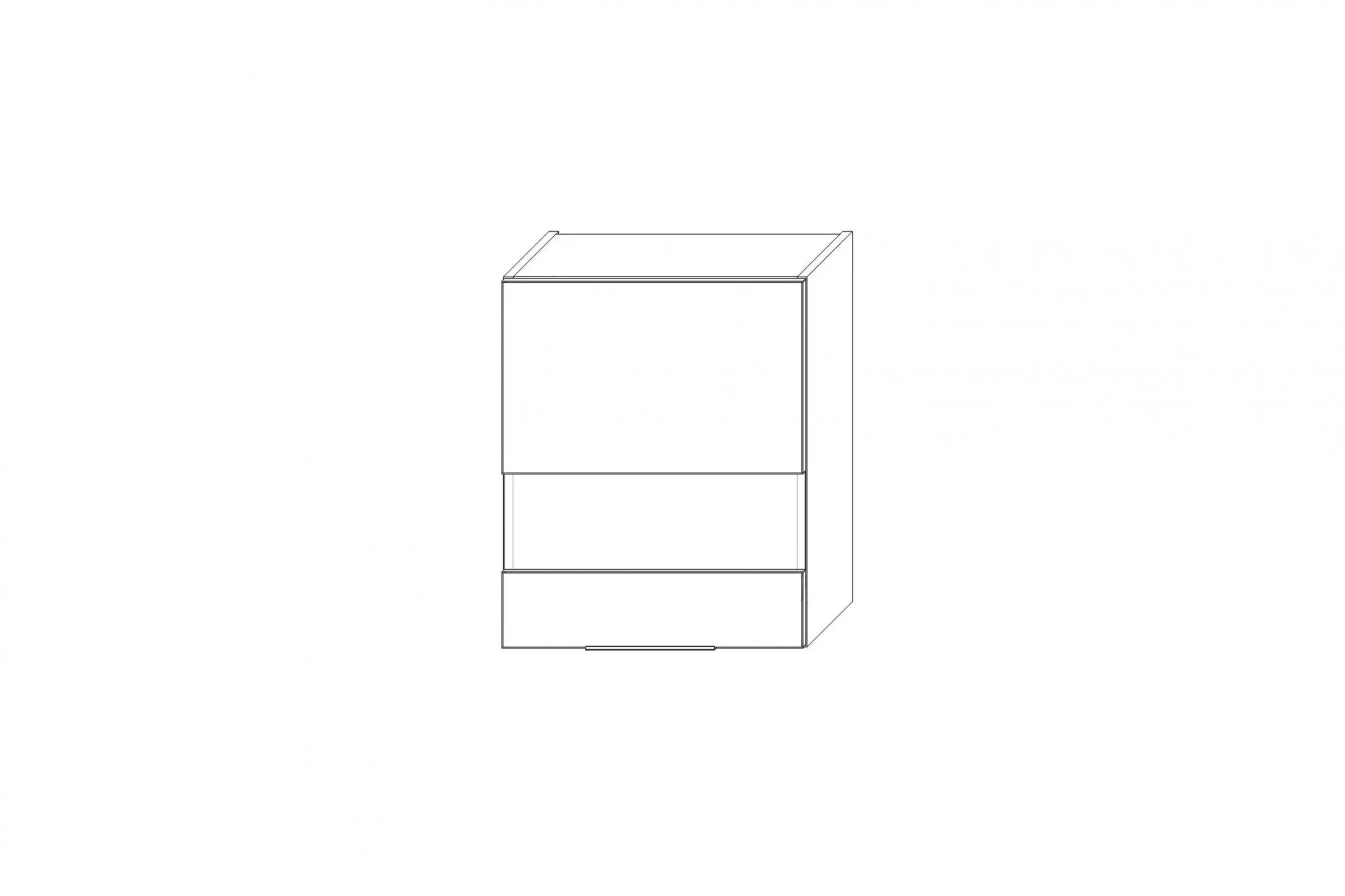 KAMMONO K2 BLACK WW50.1/61 - závesná vitrína Skrinka Kuchynská závesná Kammono K2 WW50.1/61 jednodverová s presklením