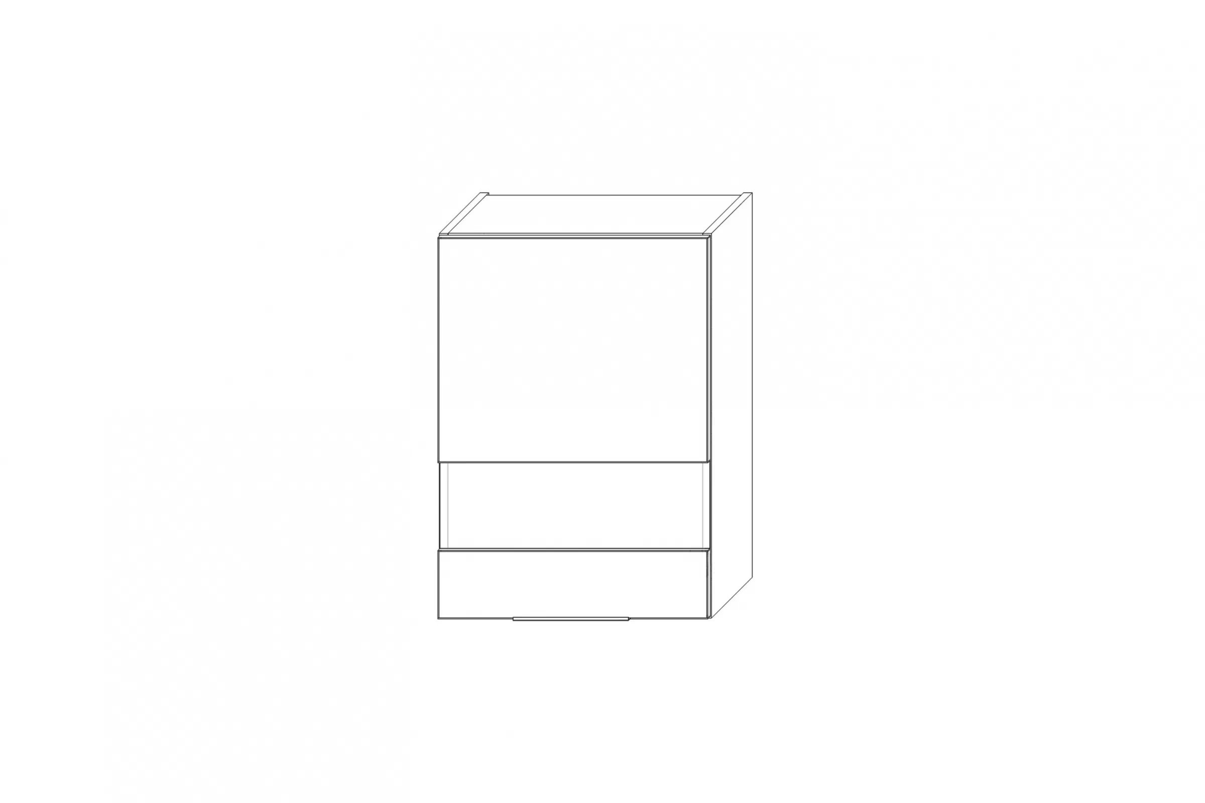 Horní kuchyňská skříňka Kammono K2 WW50.1/71 jednodveřová s prosklením skříňka kuchyňská závěsná Kammono K2 WW50.1/71 jednodveřová z przeszkleniem