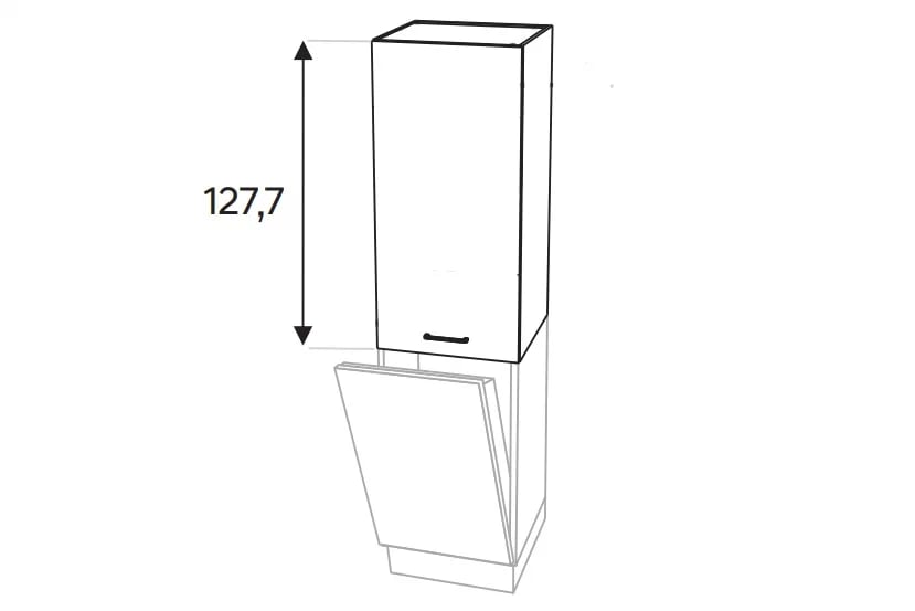 skříňka kuchyňská závěsná KAMMONO P2 NWD45.1/71 nad zmywarke lub pralke skříňka kuchyňská závěsná KAMMONO P2 NWD45.1/71 nad zmywarke lub pralke