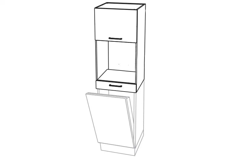 Skrinka Kuchynská závesná KAMMONO P2 NWPD45.1SS/61 nad zmywarke pre vstavanu ruru Skrinka Kuchynská závesná KAMMONO P2 NWPD45.1SS nad zmywarke pre vstavanu ruru