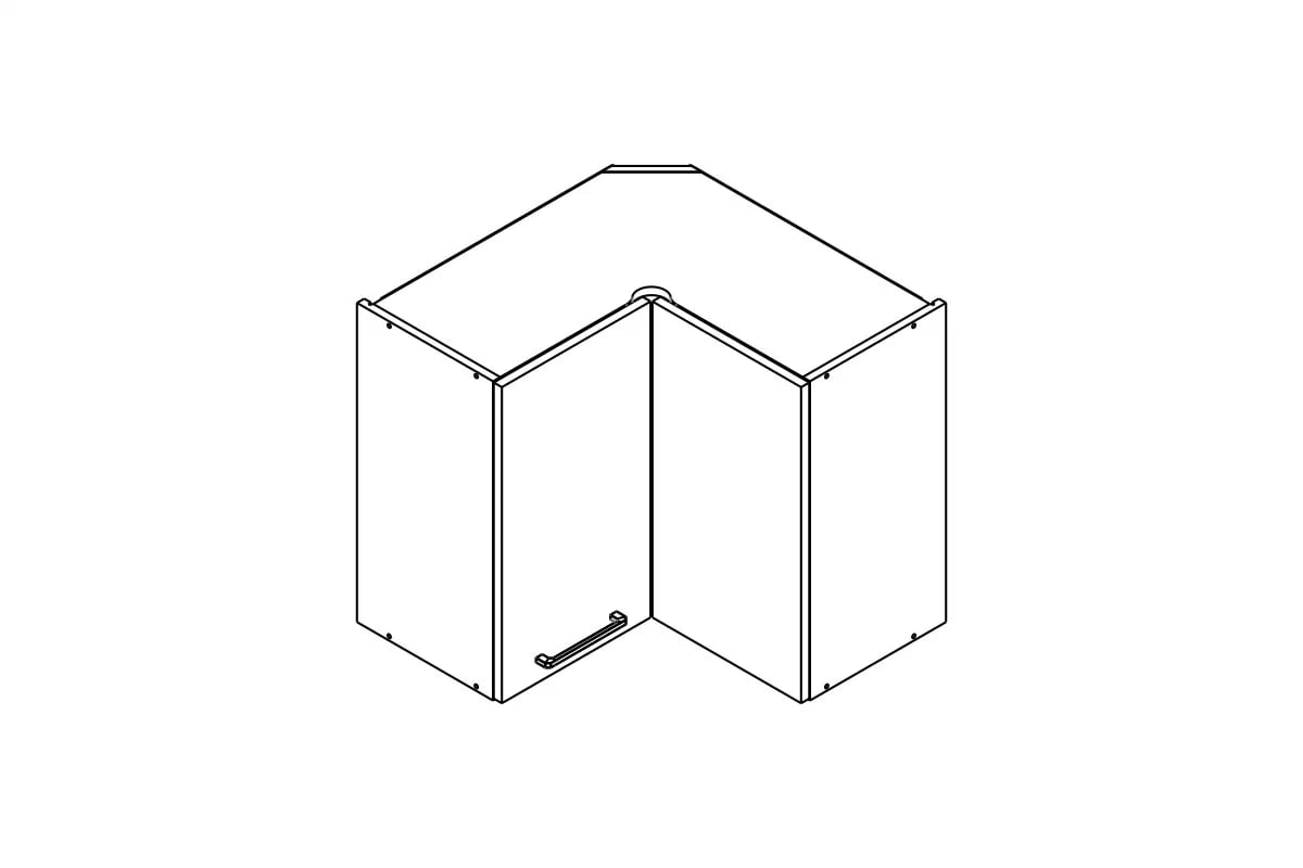 skříňka kuchyňská závěsná Kammono P2 WRP65/61 dvoudveřová rohová skříňka kuchyňská závěsná Kammono P2 WRP65/61 dvoudveřová rohová