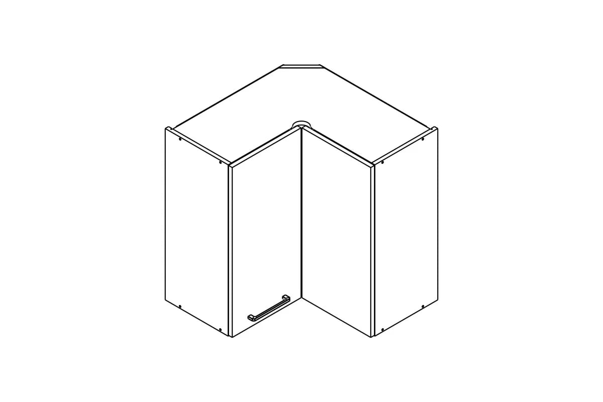 skříňka kuchyňská závěsná Kammono P2 WRP65/71 dvoudveřová rohová skříňka kuchyňská závěsná Kammono P2 WRP65/71 dvoudveřová rohová
