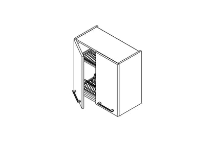 Skrinka Kuchynská závesná Kammono P2 WS60/61 dvojdverová z suszarka do naczyn
