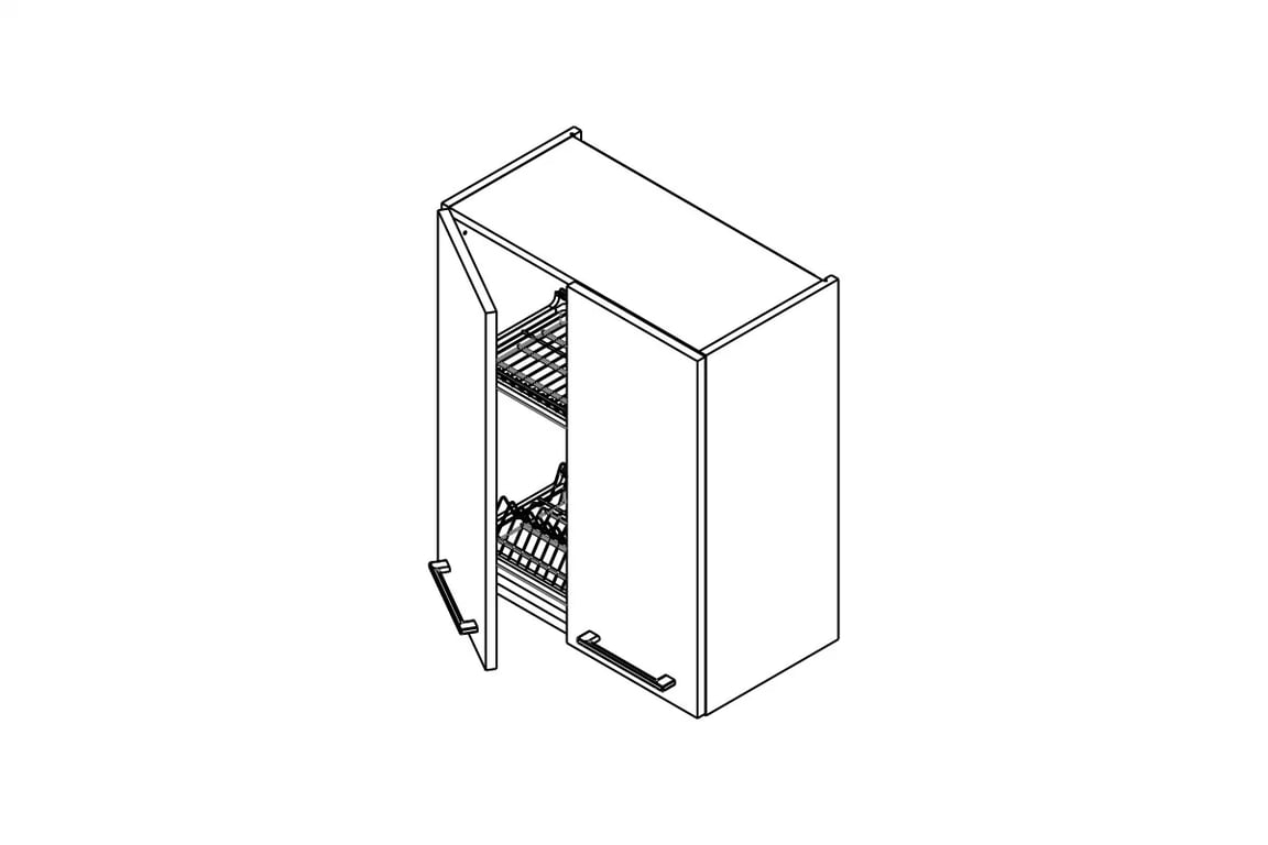 Skrinka Kuchynská závesná Kammono P2 WS60/71 dvojdverová z suszarka do naczyn Skrinka Kuchynská závesná Kammono P2 WS60/71 dvojdverová z suszarka do naczyn