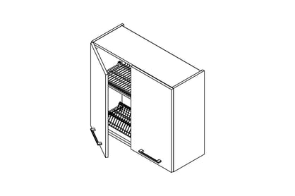 skříňka kuchyňská závěsná Kammono P2 WS80/71 dvoudveřová z suszarka pro naczyn